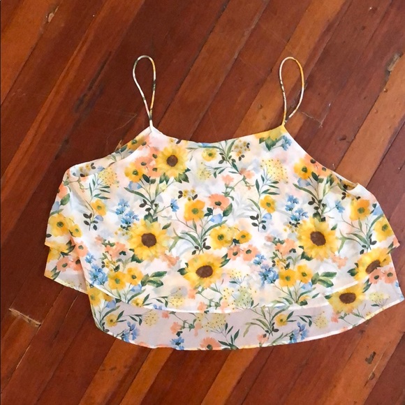 Forever 21 floral/flower tank - Picture 4 of 4